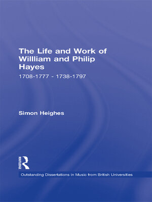 cover image of The Life and Work of William and Philip Hayes
